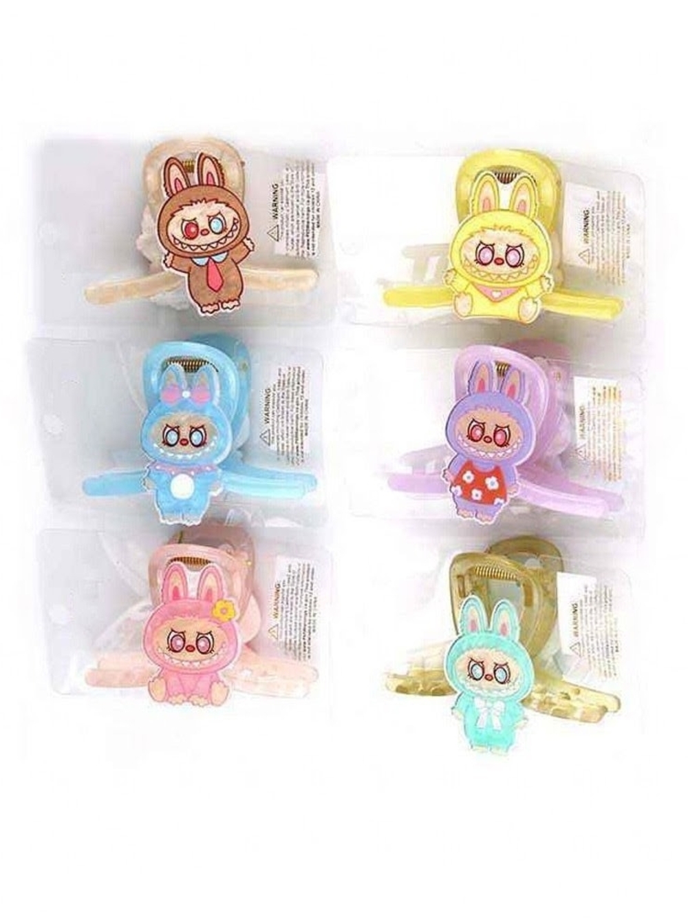 Monster Bunny Character Hair Claw Clips